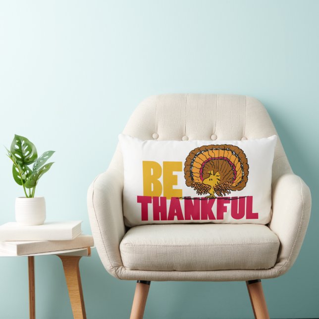 Peanuts | Be Thankful Woodstock Turkey Lumbar Cushion (Chair)