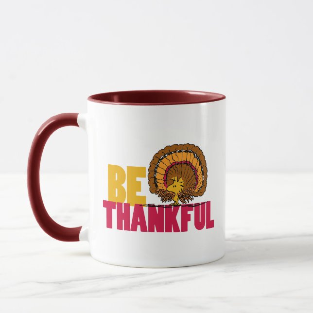 Peanuts | Be Thankful Woodstock Turkey Mug (Left)