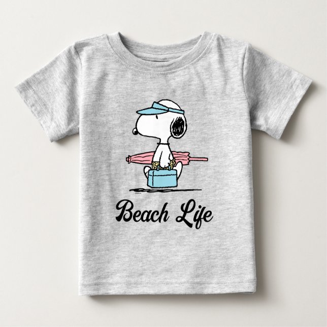 PEANUTS | Beach Bum Snoopy Baby T-Shirt (Front)