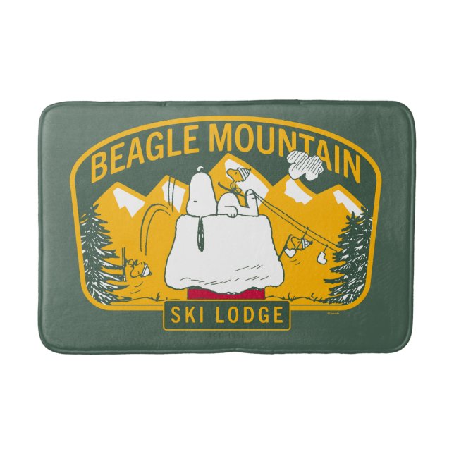 Peanuts | Beagle Mountain Ski Lodge Bath Mat (Front)
