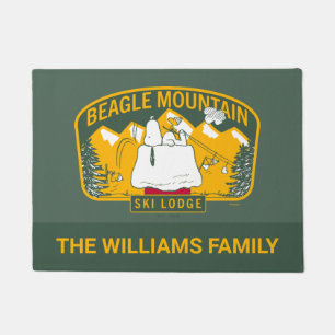 Peanuts   Beagle Mountain Ski Lodge Doormat