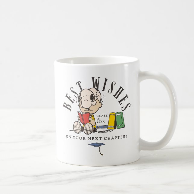 Peanuts Best Wishes Graduation Snoopy Reading Coffee Mug (Right)