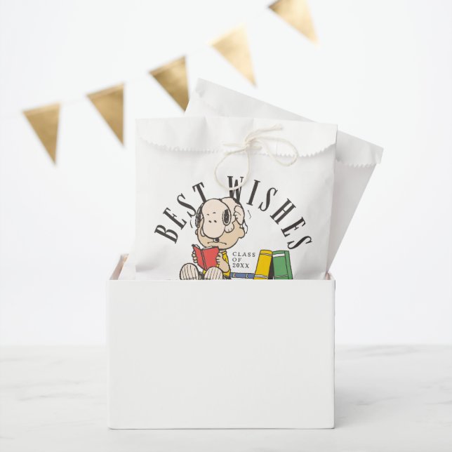 Peanuts Best Wishes Graduation Snoopy Reading Favour Bag (Party)