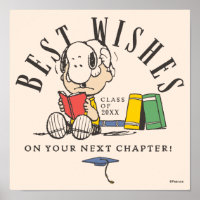 Peanuts Best Wishes Graduation Snoopy Reading