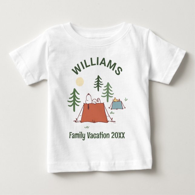 Peanuts | Camping Family Vacation Baby T-Shirt (Front)