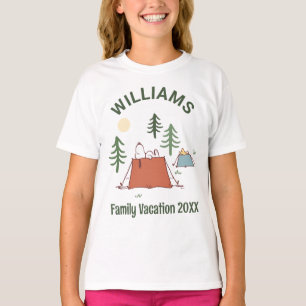 Peanuts Camping Family Vacation T-Shirt