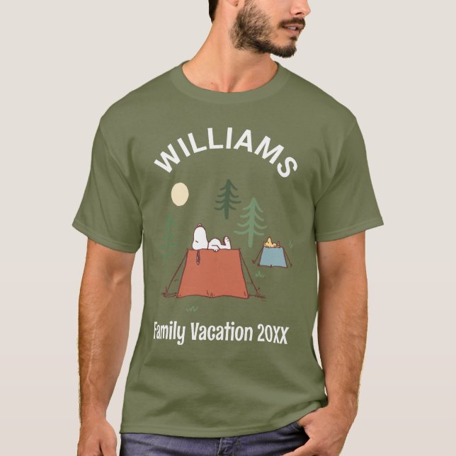 Peanuts | Camping Family Vacation T-Shirt (Front)