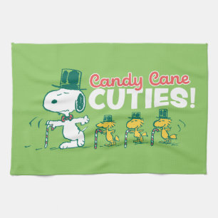 Peanuts   Candy Cane Cuties Tea Towel