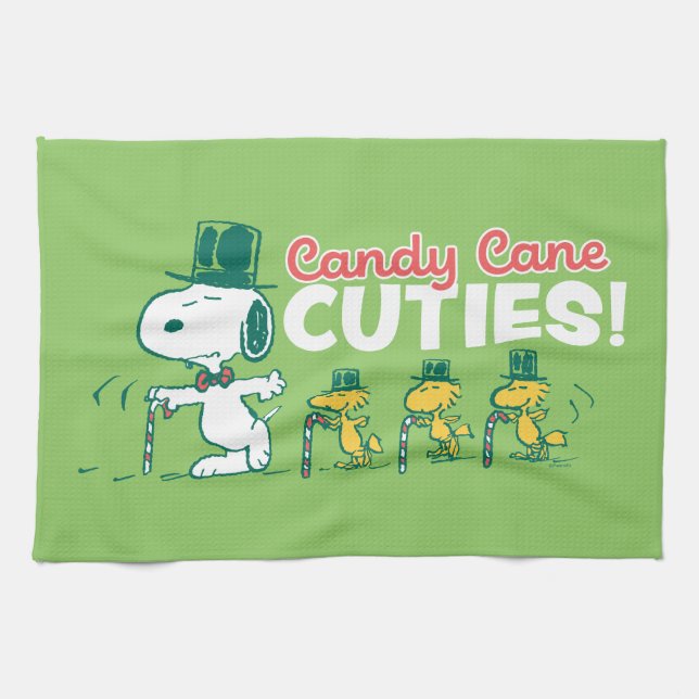 Peanuts | Candy Cane Cuties Tea Towel (Horizontal)