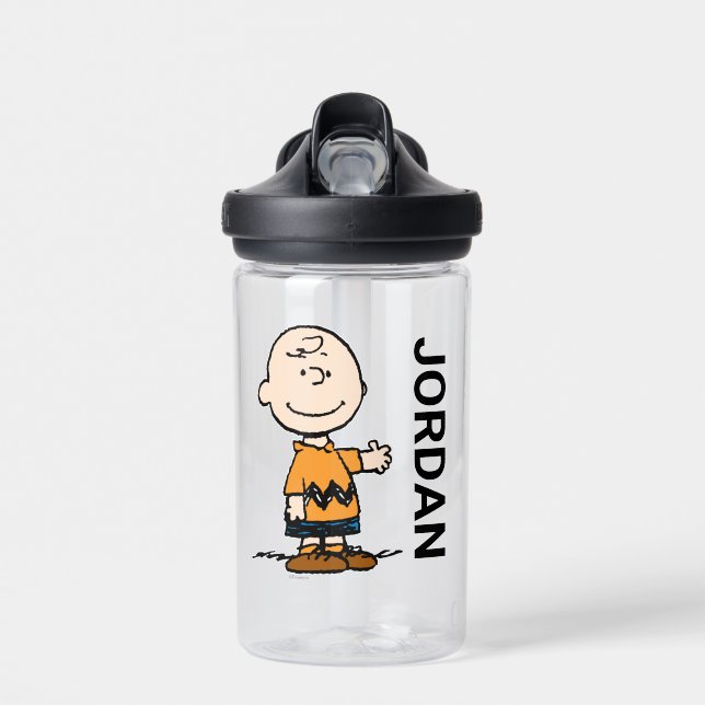 Peanuts | Charlie Brown | Add Your Name Water Bottle (Front)