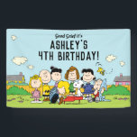 Peanuts | Charlie Brown and Gang Birthday Banner<br><div class="desc">Celebrate in style with the Peanuts Charlie Brown and Gang Birthday Banner! This vibrant and cheerful banner features Charlie Brown, Snoopy, Lucy, Linus, and the rest of the Peanuts gang in a playful and festive design. The bold and colourful layout adds a nostalgic charm, making it the perfect centerpiece for...</div>