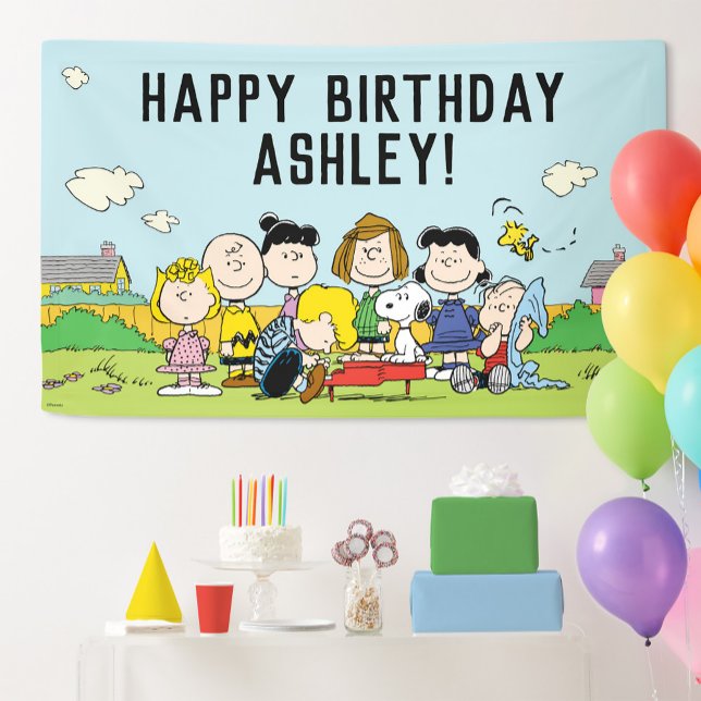 Peanuts | Charlie Brown and Gang Birthday Banner (Creator Uploaded)