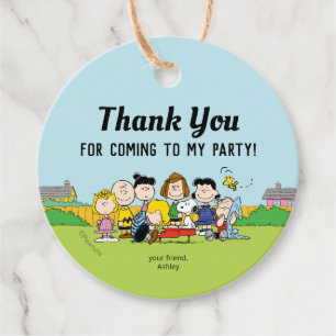 Peanuts   Charlie Brown and Gang Birthday Favour Tags