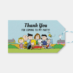 Peanuts Charlie Brown and Gang Birthday Gift Tags