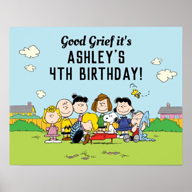 Peanuts | Charlie Brown and Gang Birthday Poster (Front)