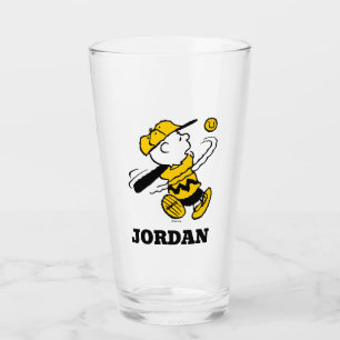 Peanuts   Charlie Brown at Bat Glass