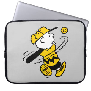 Peanuts   Charlie Brown at Bat Laptop Sleeve