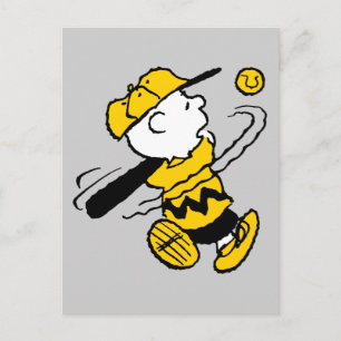 Peanuts   Charlie Brown at Bat Postcard