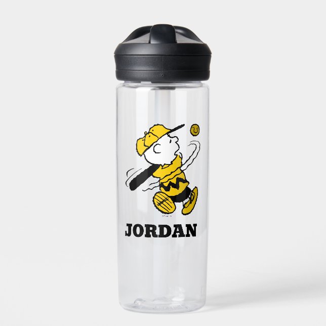 Peanuts | Charlie Brown at Bat Water Bottle (Front)