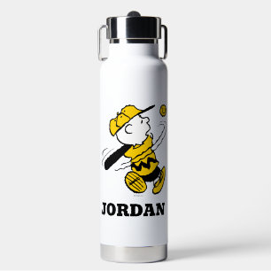 Peanuts   Charlie Brown at Bat Water Bottle