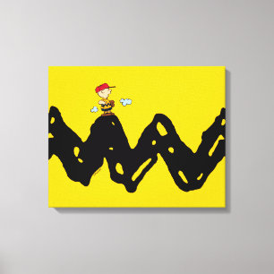 Peanuts Charlie Brown Baseball Canvas Print