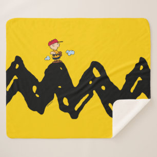 Peanuts   Charlie Brown Baseball Sherpa Blanket