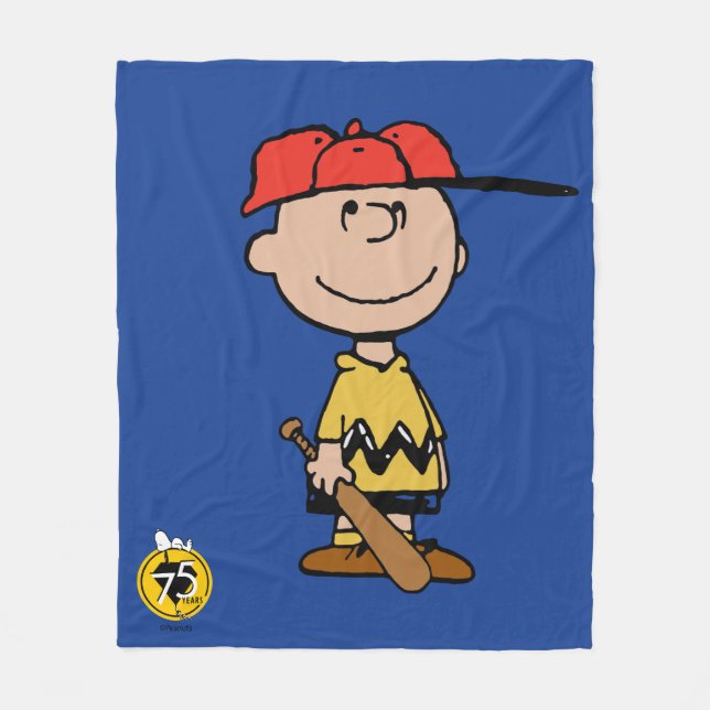 Peanuts | Charlie Brown Baseball Smile Fleece Blanket (Front)