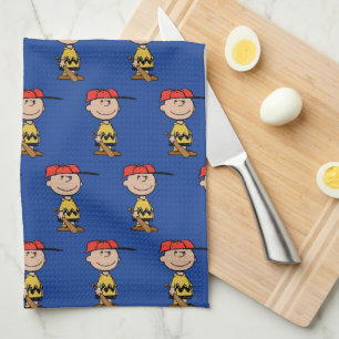 Peanuts   Charlie Brown Baseball Smile Tea Towel