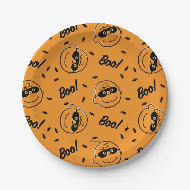 Peanuts | Charlie Brown Boo! Pattern Paper Plate (Front)