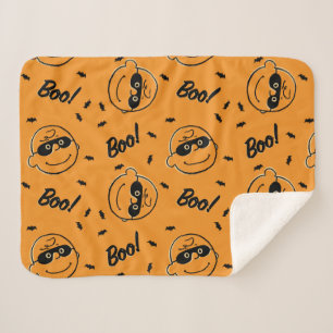 Peanuts   Charlie Brown Boo! Pattern Sherpa Blanket