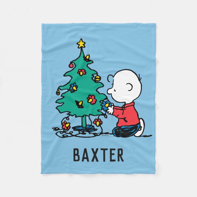 Peanuts | Charlie Brown Christmas Lights Fleece Blanket (Front)