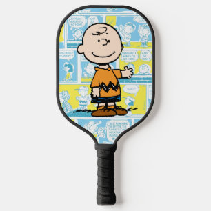 Peanuts   Charlie Brown Comic Pattern Pickleball Paddle