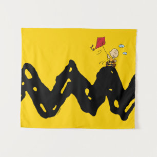 Peanuts   Charlie Brown Flying Kite Tapestry