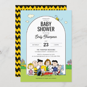 Peanuts   Charlie Brown & Gang - Arch Baby Shower Invitation