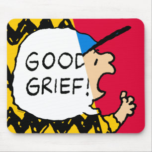 Peanuts   Charlie Brown Good Grief Half & Half Mouse Pad