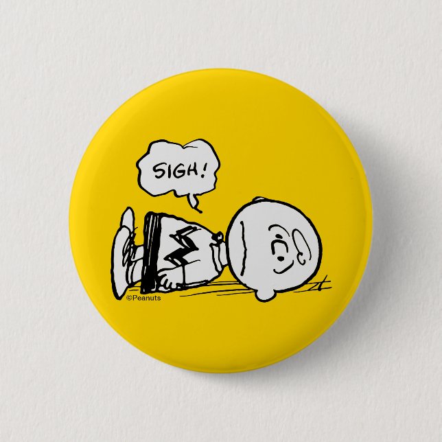 Peanuts | Charlie Brown is Down 6 Cm Round Badge (Front)
