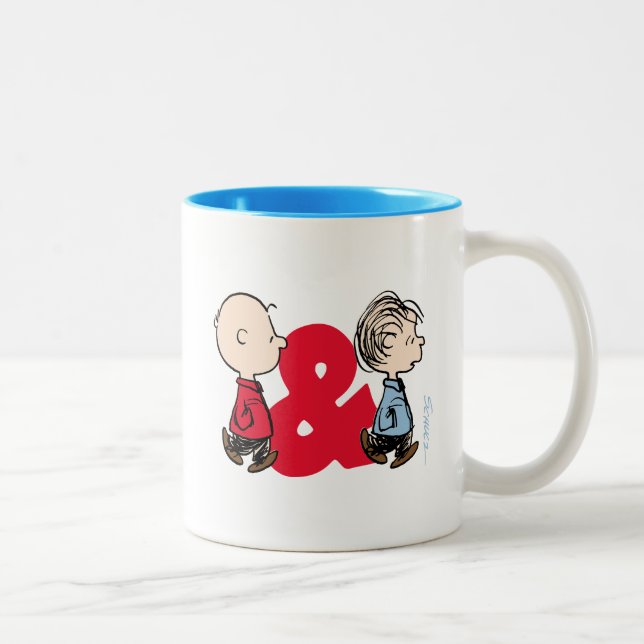 Peanuts | Charlie Brown & Linus Two-Tone Coffee Mug (Right)