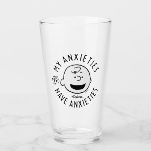 Peanuts   Charlie Brown Nervous Since 1950 Glass