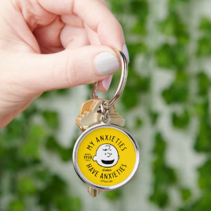 Peanuts   Charlie Brown Nervous Since 1950 Key Ring