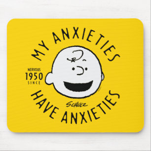 Peanuts   Charlie Brown Nervous Since 1950 Mouse Pad