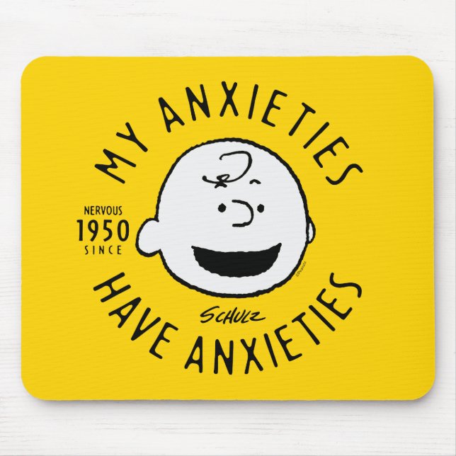 Peanuts | Charlie Brown Nervous Since 1950 Mouse Pad (Front)