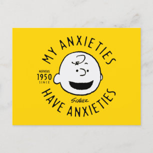 Peanuts   Charlie Brown Nervous Since 1950 Postcard