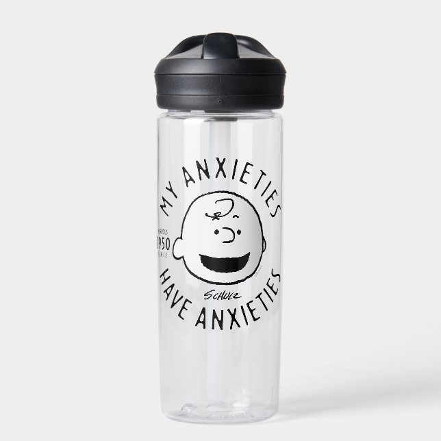 Peanuts | Charlie Brown Nervous Since 1950 Water Bottle (Front)
