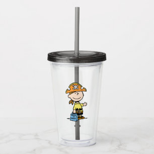 Peanuts Charlie Brown Pirate Halloween Acrylic Tumbler