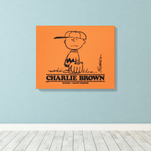 Peanuts Charlie Brown Playing Ball Canvas Print
