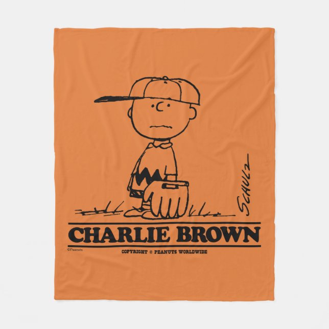 Peanuts | Charlie Brown Playing Ball Fleece Blanket (Front)