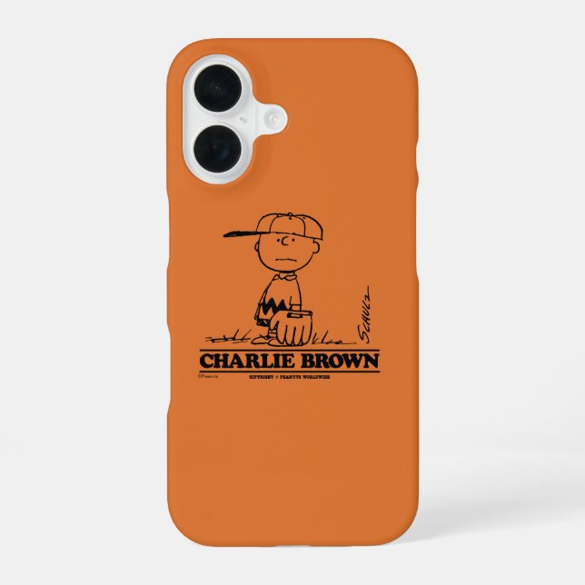 Peanuts | Charlie Brown Playing Ball iPhone 16 Case (Back)