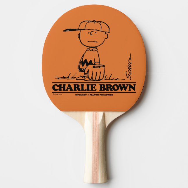 Peanuts | Charlie Brown Playing Ball Ping Pong Paddle (Front)