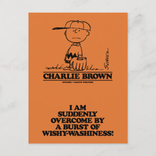 Peanuts   Charlie Brown Playing Ball Postcard