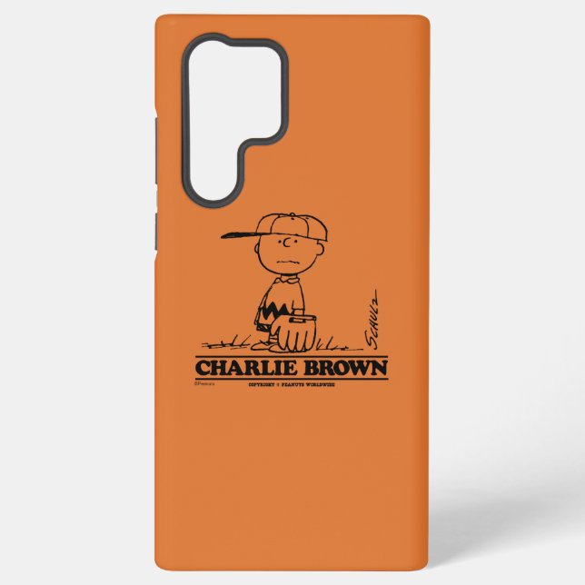 Peanuts | Charlie Brown Playing Ball Samsung Galaxy S22 Ultra Case (Back)